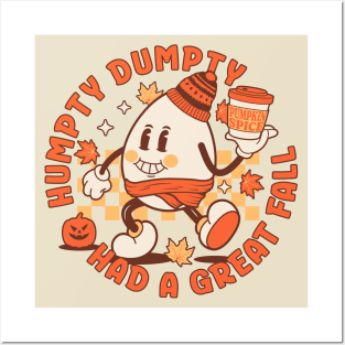 Humpty Dumpty Had A Great Fall - Retro Vintage Autumn Fall Posters and Art